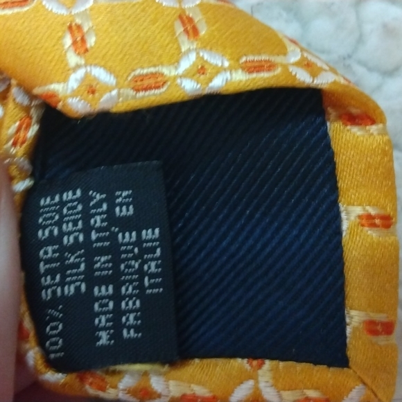 Canali Yellow/Gold Geometric Silk Tie (Made in Italy) - Picture 8 of 9